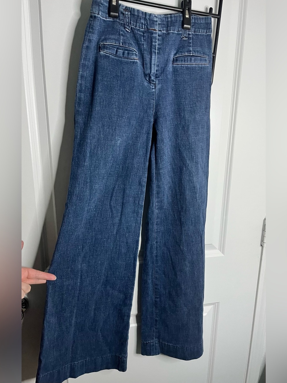 Cartonnier Anthropologie Flare A Line Trapeze High Rise Wide Leg Jeans VTG Y2K 0